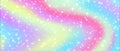 Rainbow Background. Magic Fantasy Unicorn Gradient Pattern, Pink Purple And Yellow Fairytale Neon Texture With Shiny