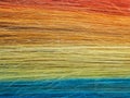Rainbow background. Multi-colored hair. Close up.