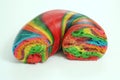 Rainbow bagel Royalty Free Stock Photo