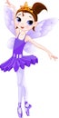 (Rainbow ballerinas series). Violet Ballerina Royalty Free Stock Photo