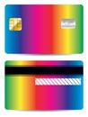 Rainbow bank card design