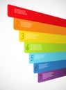 Rainbow banners with numbers Royalty Free Stock Photo