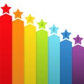 Rainbow banners with numbers Royalty Free Stock Photo