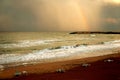 Rainbow on beach Royalty Free Stock Photo