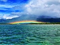 Rainbow on the beach, Mauritius Island Royalty Free Stock Photo