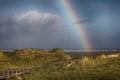 Rainbow on the Beach of St. Peter-Ording Royalty Free Stock Photo