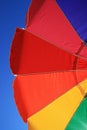 Rainbow beach umbrella Royalty Free Stock Photo