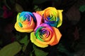 The Rainbow beautiful Roses Royalty Free Stock Photo