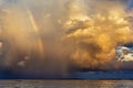 rainbow beautiful seaside at the time of sunset