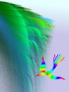 Rainbow bird Royalty Free Stock Photo