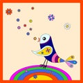 Rainbow bird Royalty Free Stock Photo