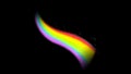 Rainbow on a black background.