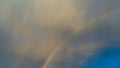 Rainbow in blue sky with white cloud after rain Royalty Free Stock Photo
