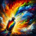 The Rainbow Bottle. Royalty Free Stock Photo