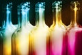 Rainbow Bottle Row Royalty Free Stock Photo
