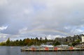 Rainbow in Bowness-on-Windermere on Lake Windermere Royalty Free Stock Photo