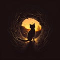 Rainbow Bridge Rainbow Cat Death Rainbow cute Cat Tunnel GENERATIVE AI, GENERATIVE, AI,