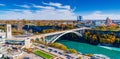 Rainbow Bridge connecting Canada and United States Royalty Free Stock Photo