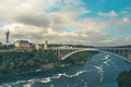 Rainbow Bridge at Niagara Falls, USA. Royalty Free Stock Photo