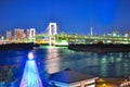 Rainbow bridge of Odaiba, Tokyo Royalty Free Stock Photo