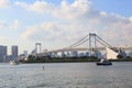 Rainbow bridge odaiba tokyo japan Royalty Free Stock Photo