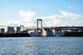 Rainbow bridge odaiba tokyo japan Royalty Free Stock Photo