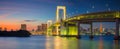 Rainbow Bridge Panorama in Tokyo.