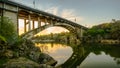 Rainbow Bridge at Sunset in Folsom, CA Royalty Free Stock Photo