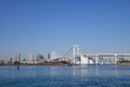 The Rainbow bridge in Tokyo, Japan Royalty Free Stock Photo