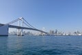 The rainbow bridge in Tokyo, Japan Royalty Free Stock Photo