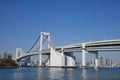 The rainbow bridge in Tokyo, Japan Royalty Free Stock Photo