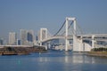 The Rainbow bridge in Tokyo, Japan Royalty Free Stock Photo