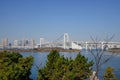 The Rainbow bridge in Tokyo, Japan Royalty Free Stock Photo