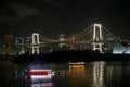 Rainbow Bridge, Tokyo, Night Shot Royalty Free Stock Photo