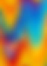 Rainbow bright gradient background, pixel mosaic tile