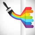 Rainbow brush