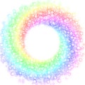 Rainbow Bubbles Spiral Circular Frame Royalty Free Stock Photo