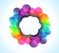 Rainbow Bubbles Background for Elegant Flyers