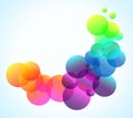 Rainbow Bubbles Background for Elegant Flyers Royalty Free Stock Photo