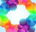 Rainbow Bubbles Background for Elegant Flyers