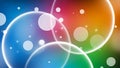 Rainbow Bubbles Background with Shiny Circles. Royalty Free Stock Photo
