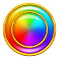 Rainbow button circle