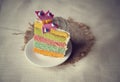 Rainbow cake Royalty Free Stock Photo