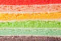 Rainbow cake layers Royalty Free Stock Photo
