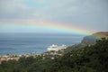 Rainbow in Caribbean Islands Royalty Free Stock Photo