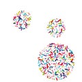 Rainbow Carnaval Confetti Design.