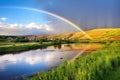 rainbow caught after a heavy rain