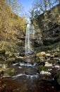 Rainbow caught in Sgwd Henrhyd; henrhyd Waterfall