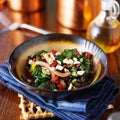 Rainbow chard salad in bowl Royalty Free Stock Photo