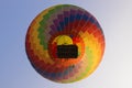 Rainbow checkered hot air balloon